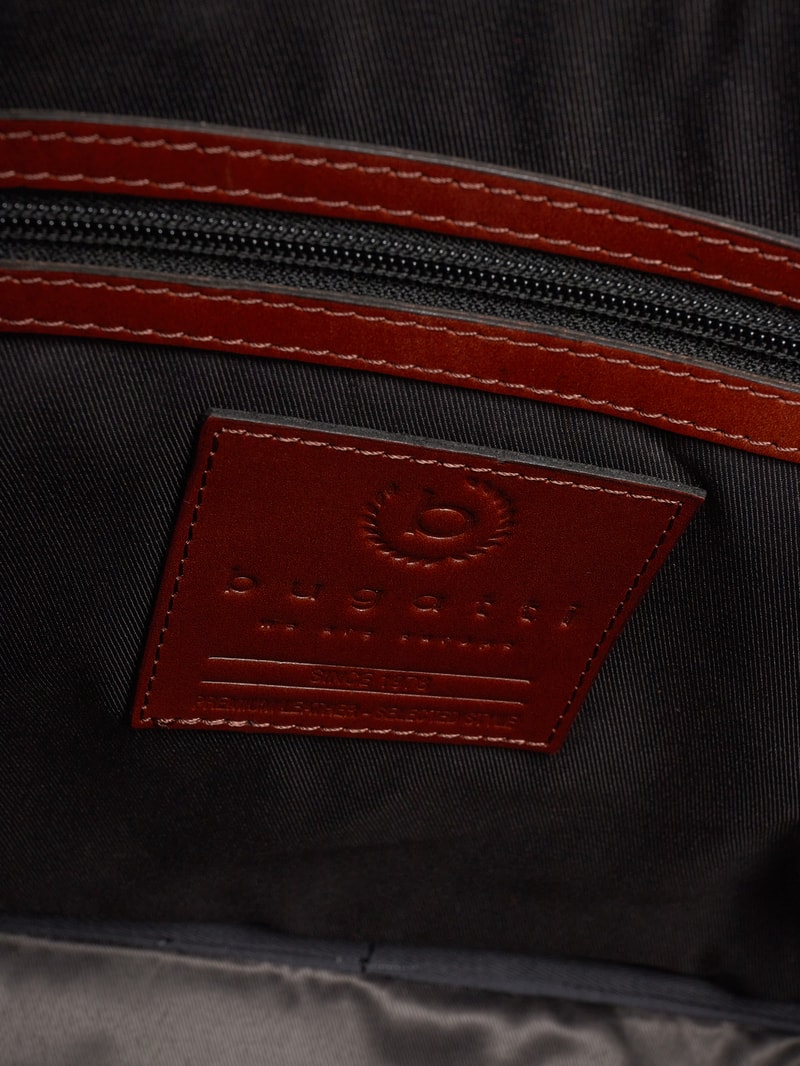 Laptoptasche aus Leder in cognac