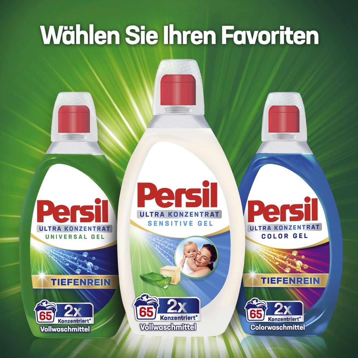 Vollwaschmittel Sensitive Gel Ultra-Konzentrat, 130 Wl