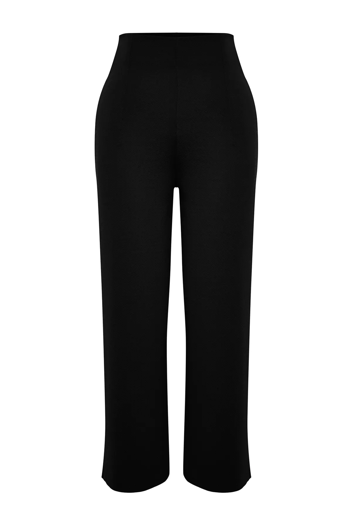 Trendyol Collection  Schwarze Culotte-Hose mit hochgeschnittenem Detail und hoher Taille - TWOSS24PL00036