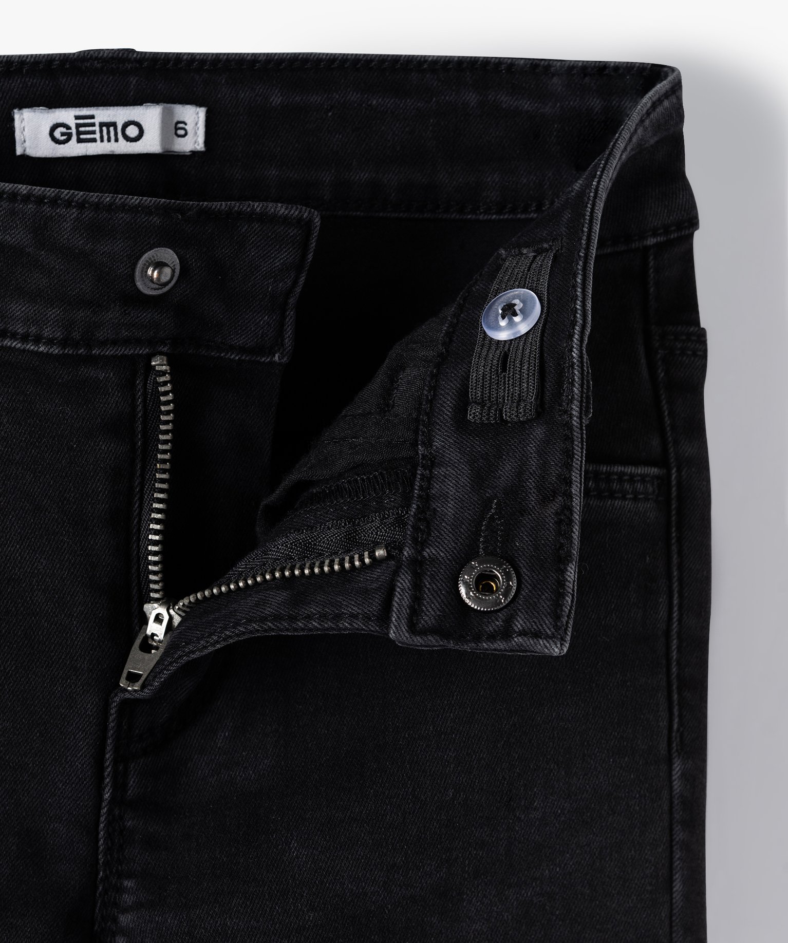 Jean ultra skinny à taille réglable fille noir | GEMO
