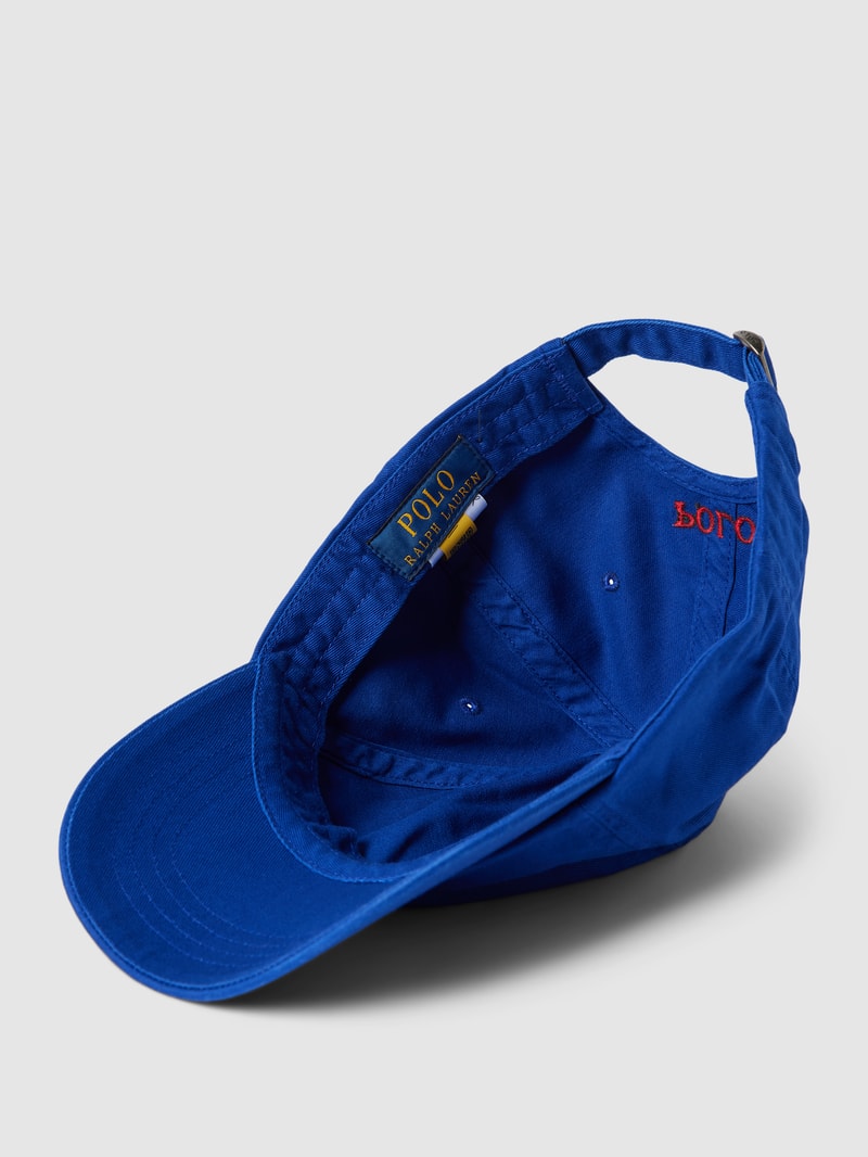 Basecap mit Logo-Stickerei und verstellbarem Riegel in royalblau