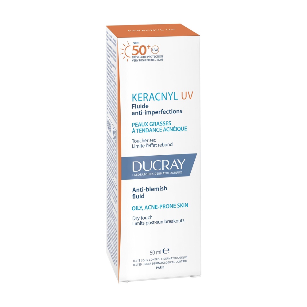 Ducray Ducray - Keracnyl UV 50+ Fluide Anti-imp erfections Peaux grasses 50 ml Fluide anti imperfection