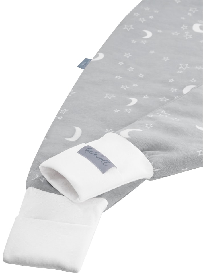 normani Baby Schlafsack mit Füßen aus Bio-Baumwolle Nanao in Grau günstig kaufen