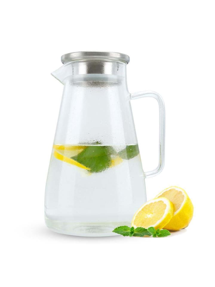 Intirilife Karaffe mit Deckel in TRANSPARENT günstig kaufen 1,8 L