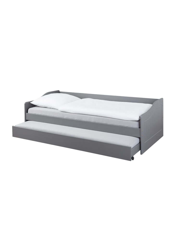 ebuy24 Bett Leonie Grau 207 x 96 cm günstig kaufen onesize