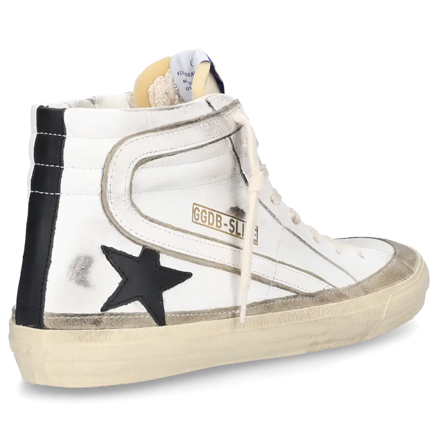 Golden Goose - Sneaker high SLIDE EDGE Kalbsleder - weiß