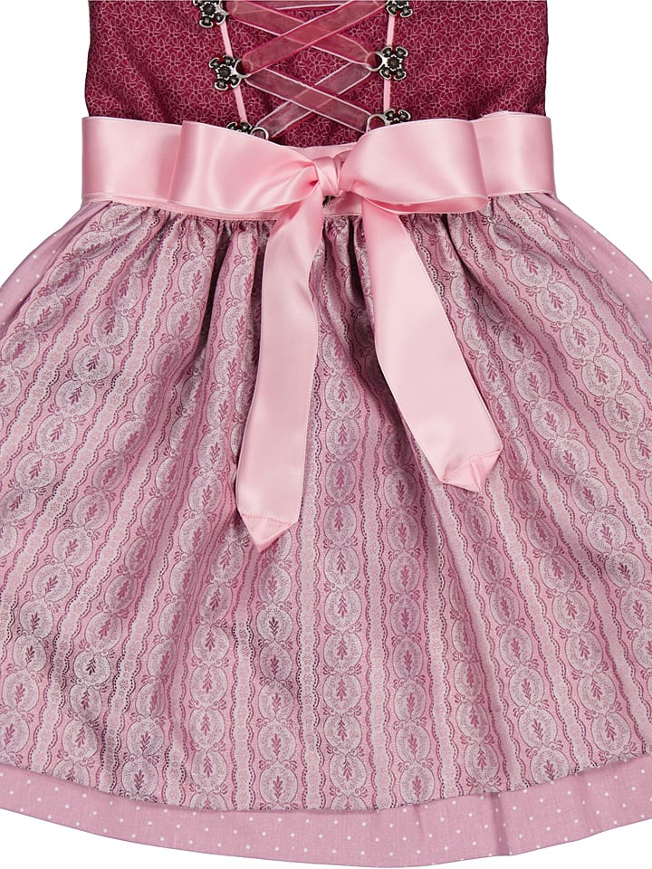 Isartrachten Dirndl in Bordeaux/ Rosa günstig kaufen
