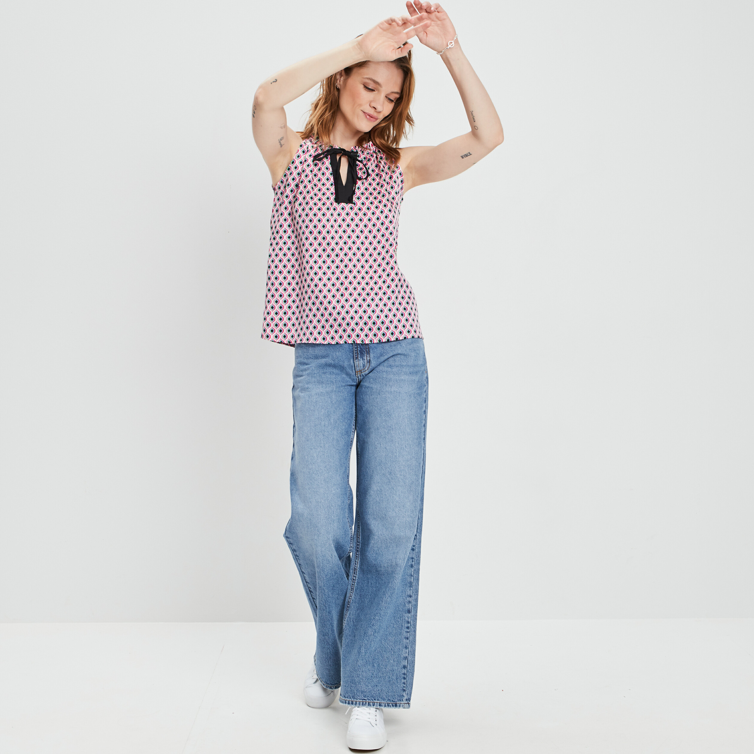 Blouse sans manches rose fushia femme | La Halle