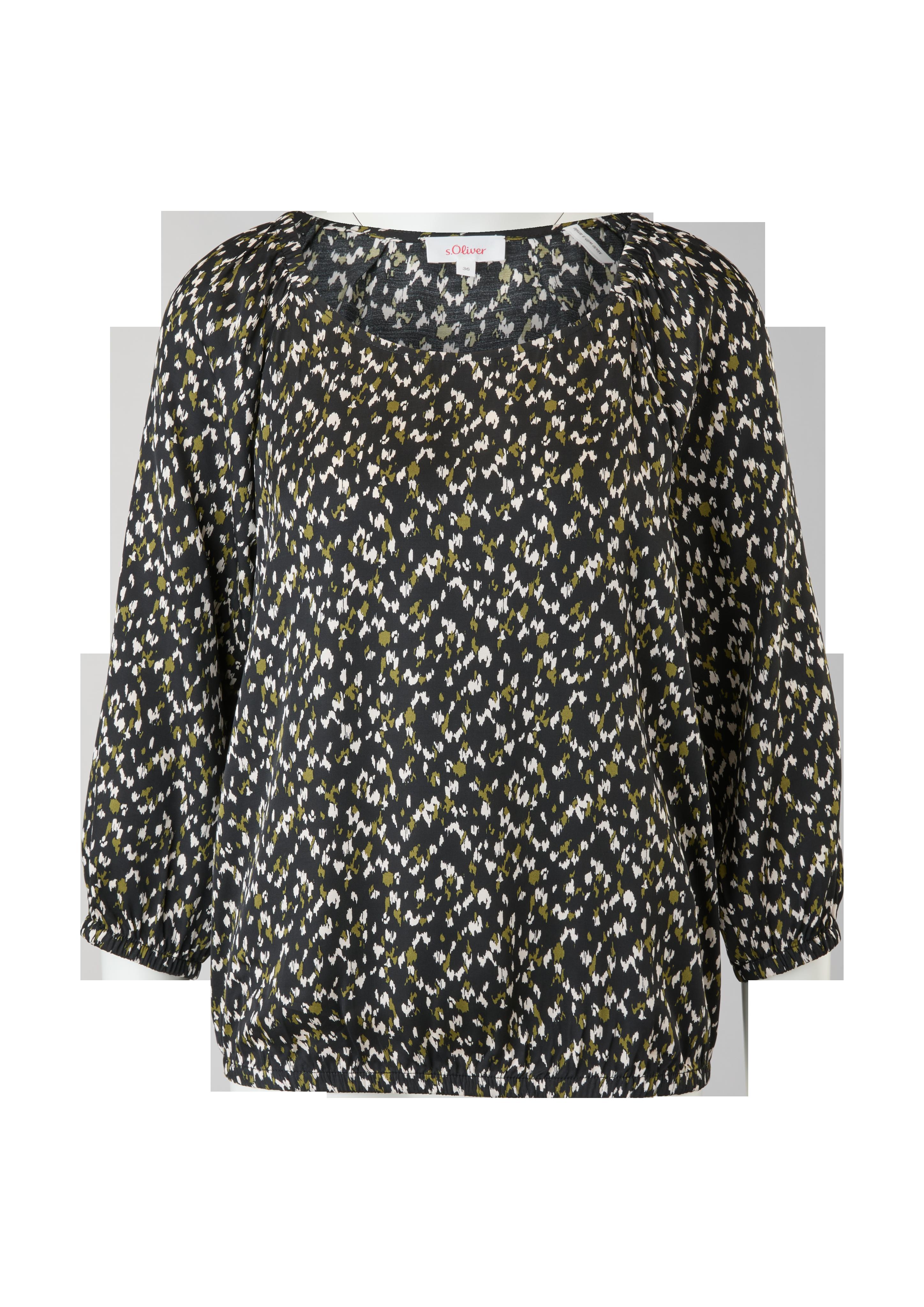 Viskosebluse mit Allovermuster  2120713-99A2