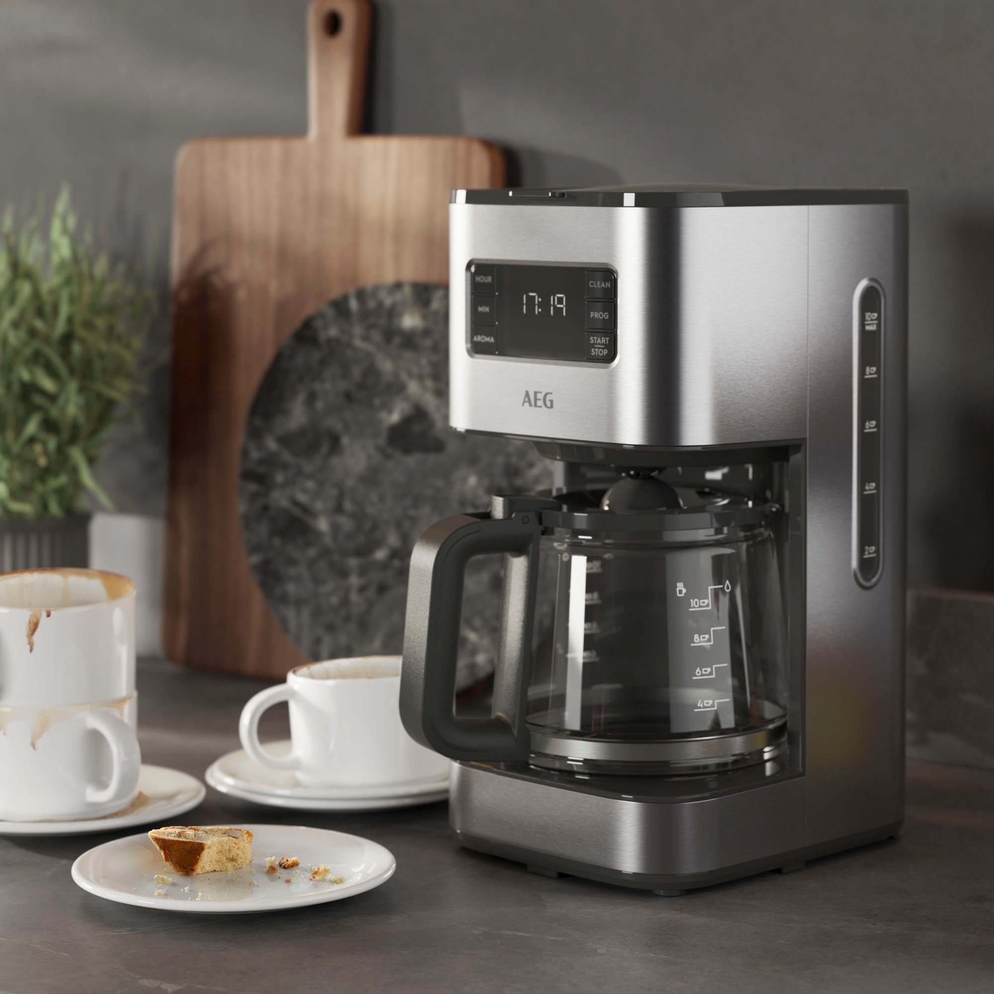 AEG Filterkaffeemaschine Gourmet 6 CM5-1-6ST, 1,25l Kaffeekanne, Korbfilter 1x4
