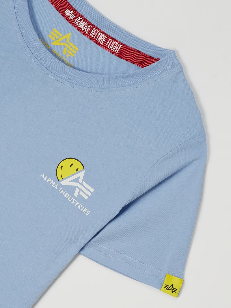 T-Shirt aus Baumwolle - Alpha Industries-Smiley® x P&C – Exklusiv bei uns in bleu