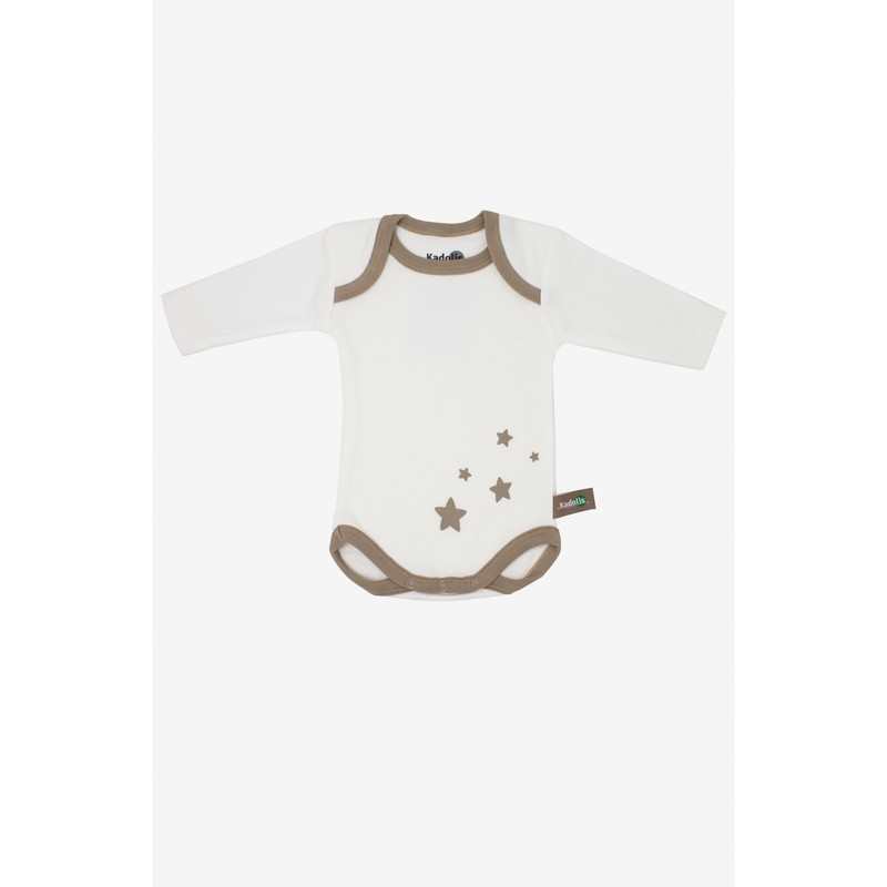 Lot de 3 Body manches longues en Coton Bio à motifs étoiles
