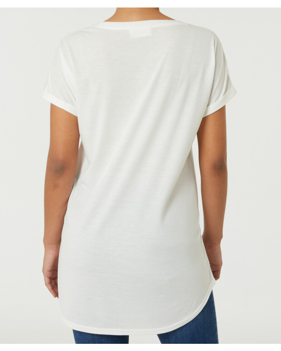 Weißes Longshirt