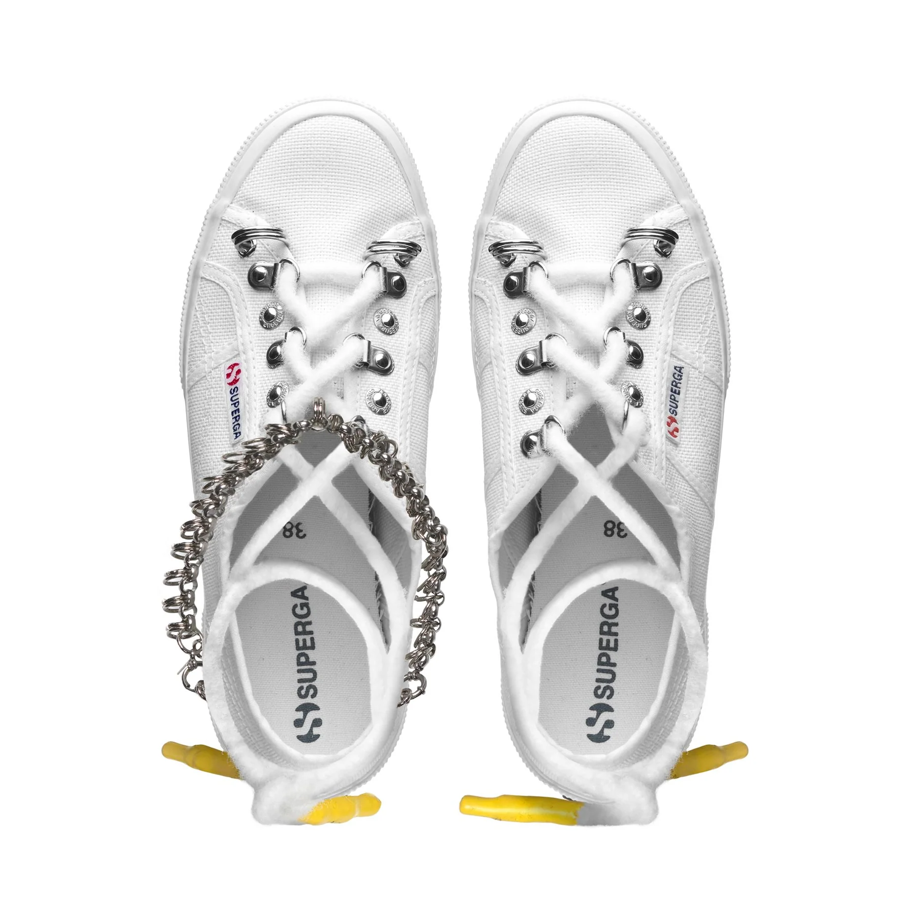 2402 MULE-WHITE-METALLIC CHAIN