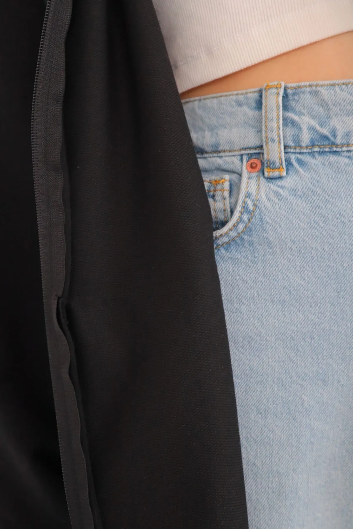EFBUTİK  Unisex-Cardigan mit Reißverschluss in Schwarz