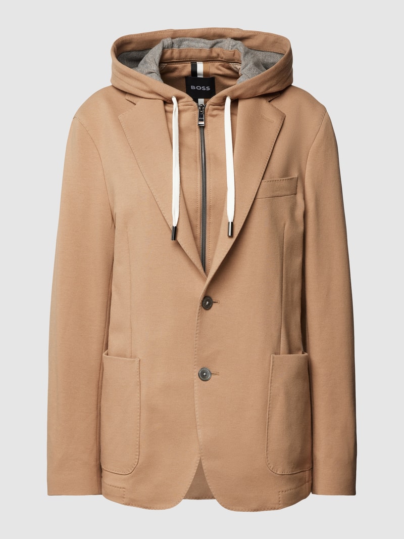 Sakko mit eingenähter Sweatjacke in beige