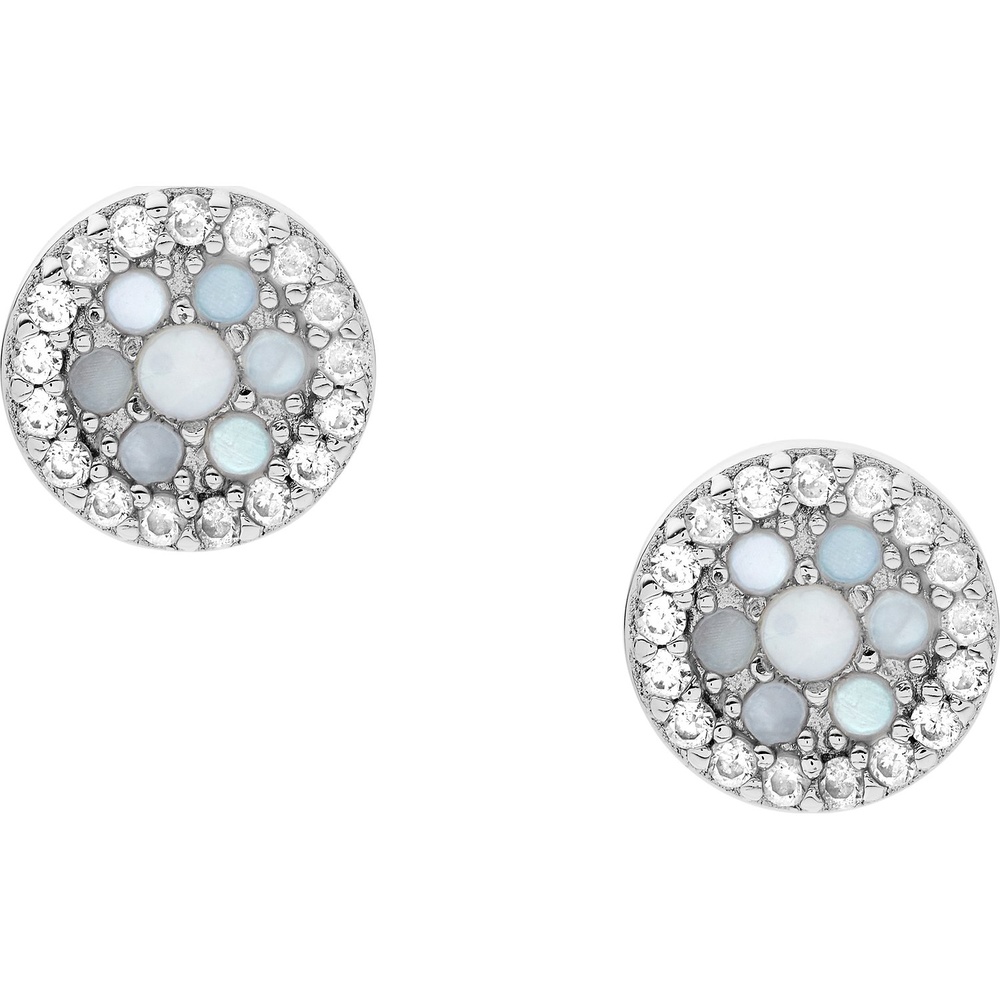 Fossil Boucles d'oreilles à fermoir à poussette 925 Argent Boucles d'oreilles