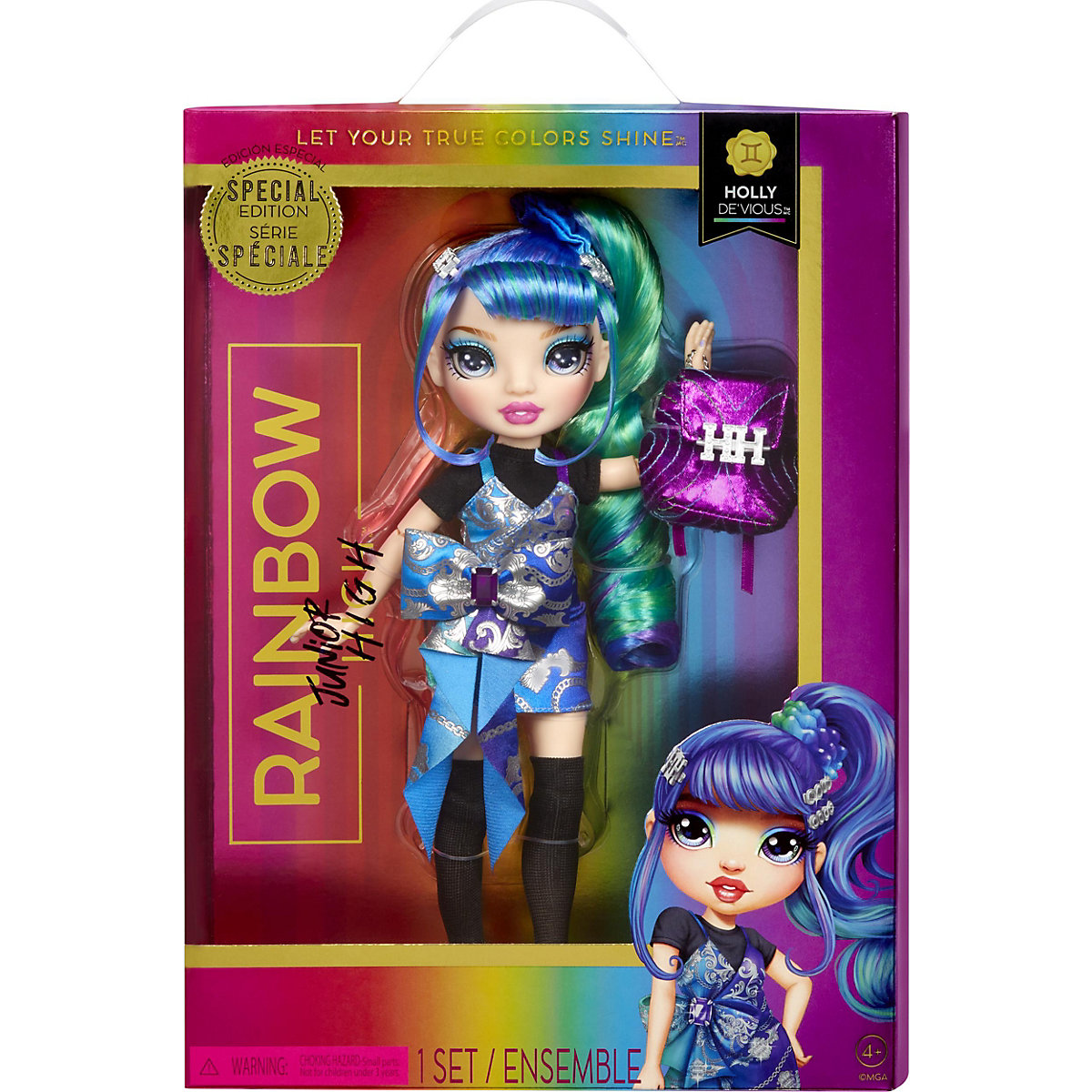 Rainbow High Junior High SE Doll- HD, blau