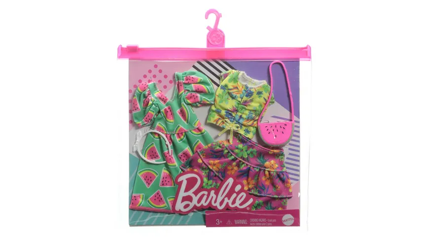 Barbie Moden 2 Outfits und 2 Accessoires für die Barbie Puppe, 1 Stück, sortiert
