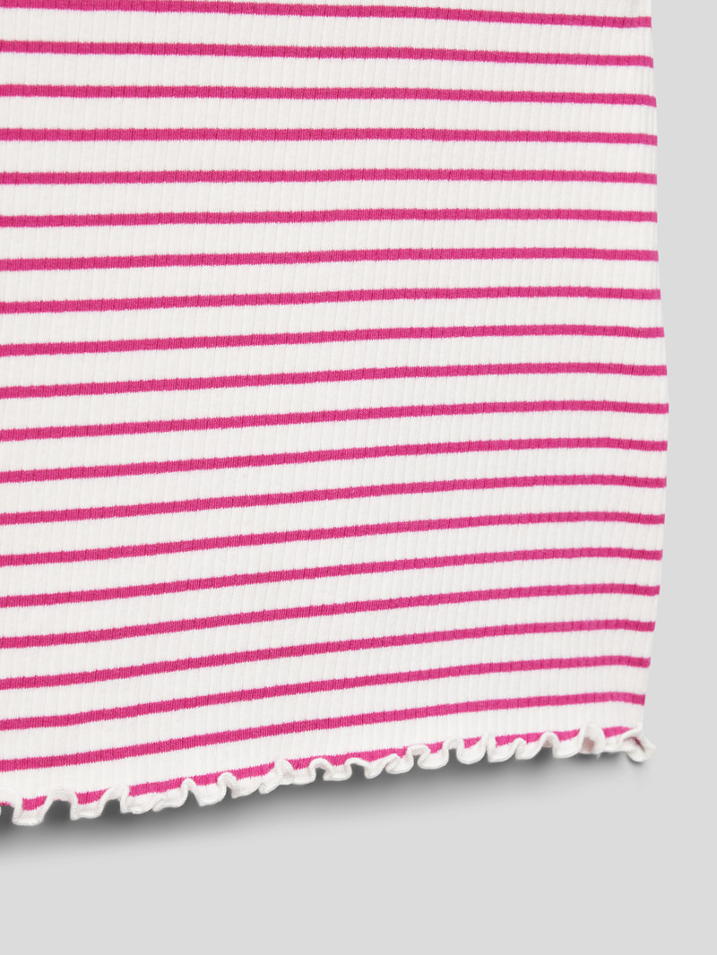T-Shirt mit Wellensaum Modell 'GILA LIFE' in fuchsia