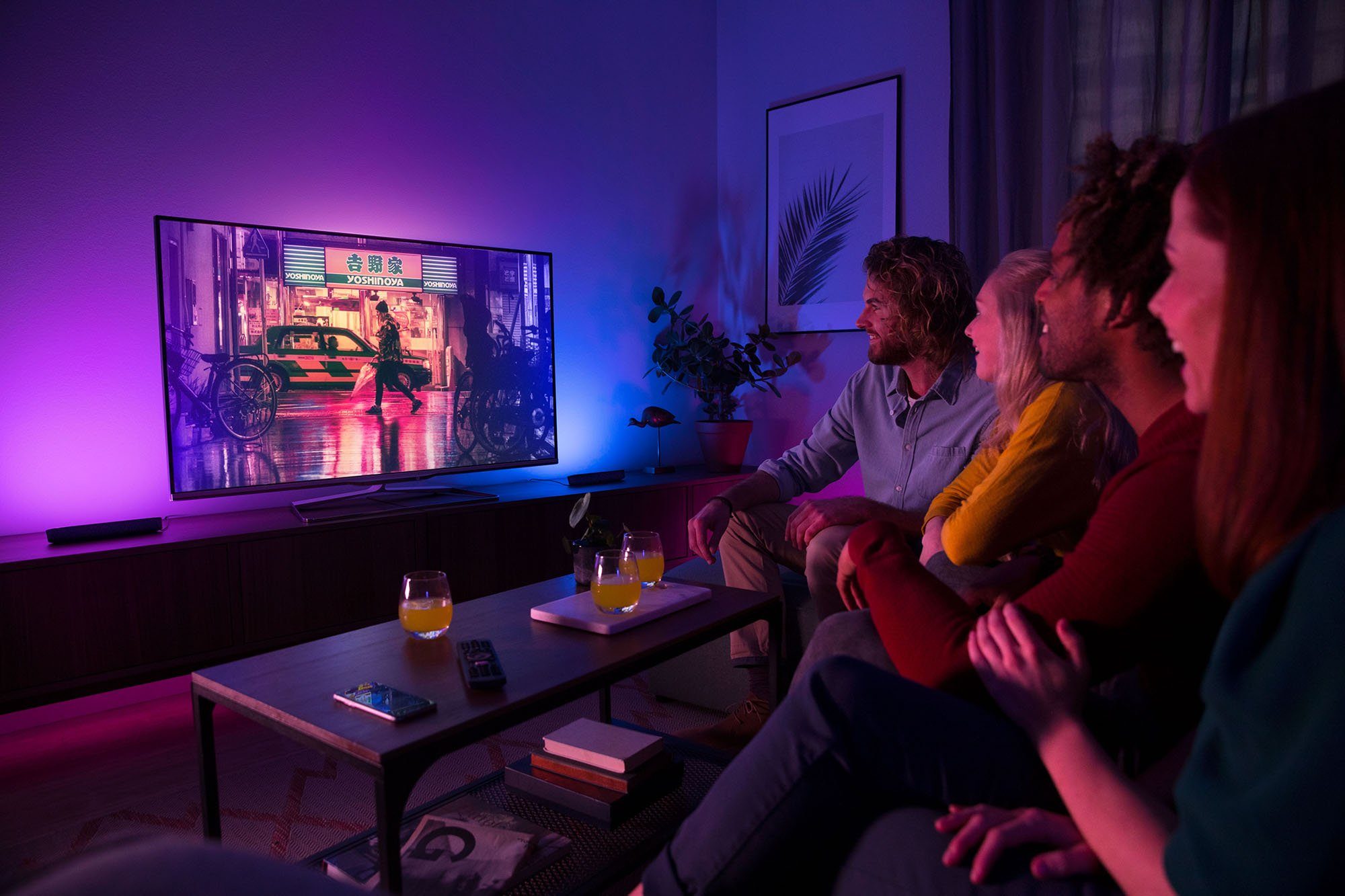Philips Hue LED Tischleuchte PLAY, Dimmfunktion, Farbwechsel, Smart Home, mehrere Helligkeitsstufen, LED fest integriert, Extra-Warmweiß, Kaltweiß, Neutralweiß, Tageslichtweiß, Warmweiß, LED Play Lightbar