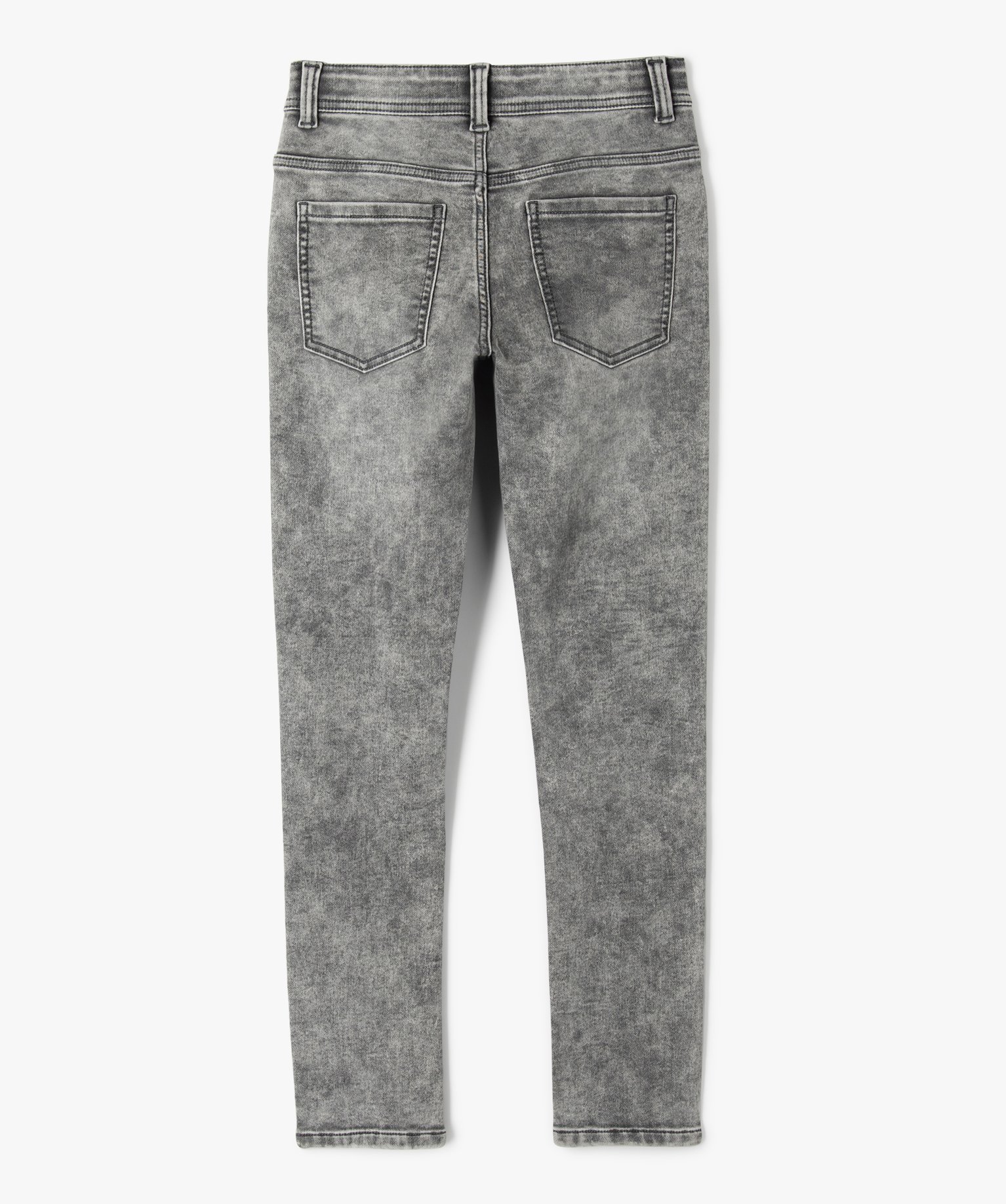 Jean Garçon coupe Skinny coloris délavé gris | GEMO