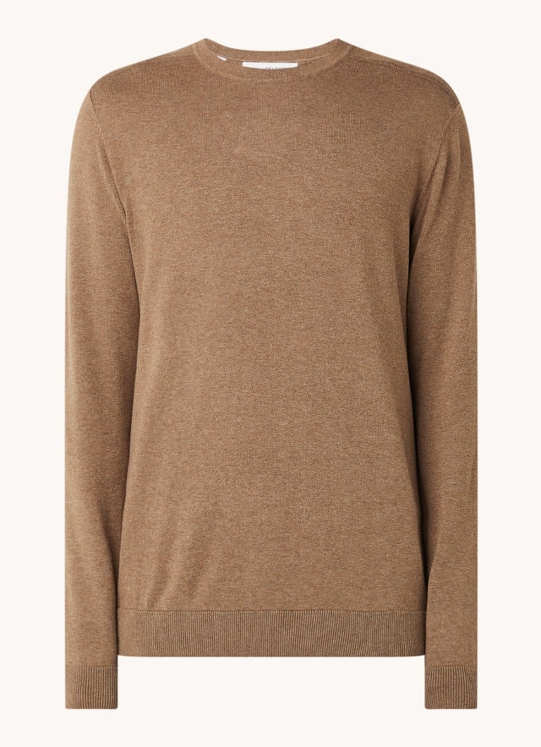 Selected Homme Fino pleten pulover z okroglim izrezom