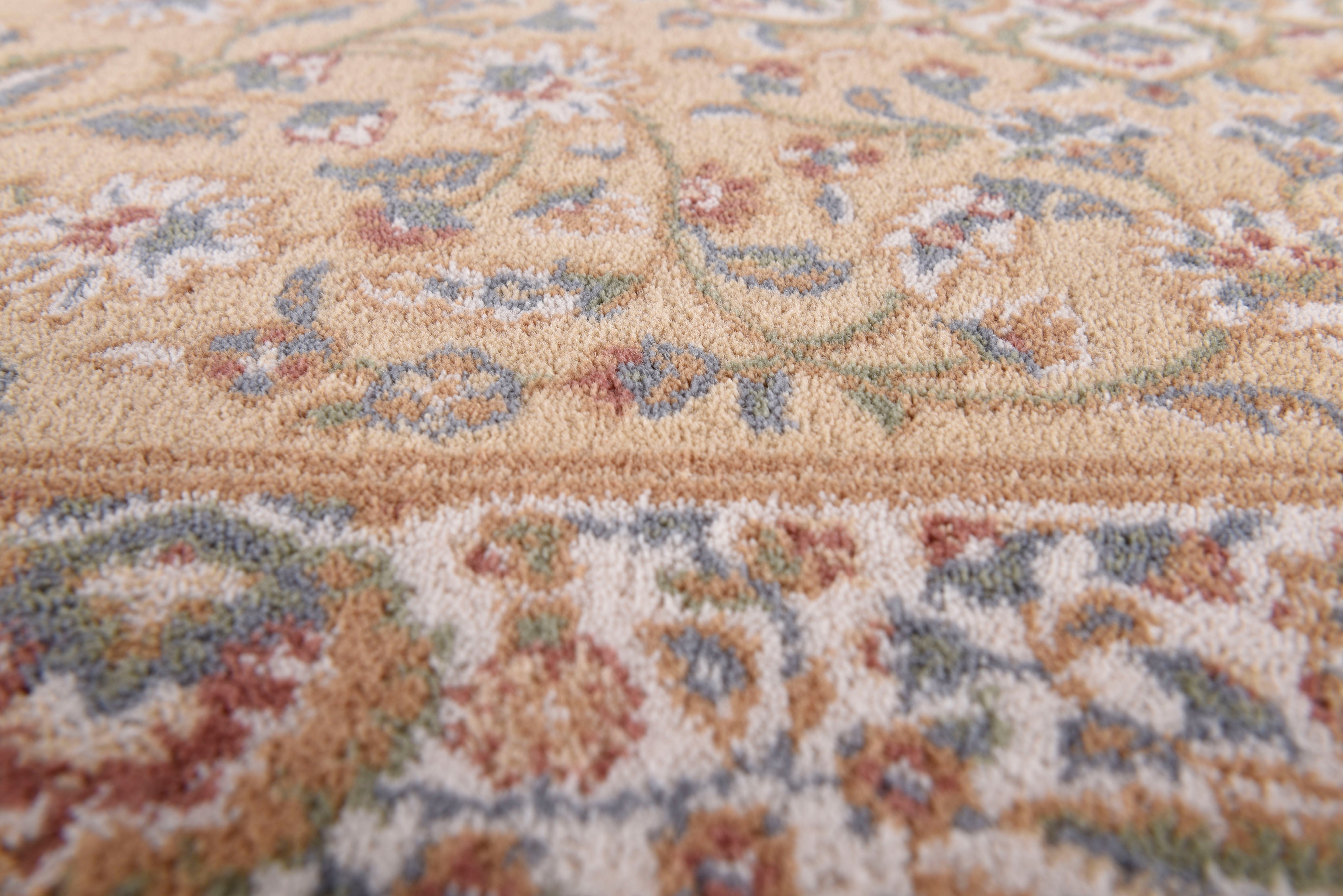 Wollteppich Dolna - 859, THEKO, rund, Höhe: 10 mm, Kurzflor, reine Wolle, Orient-Optik