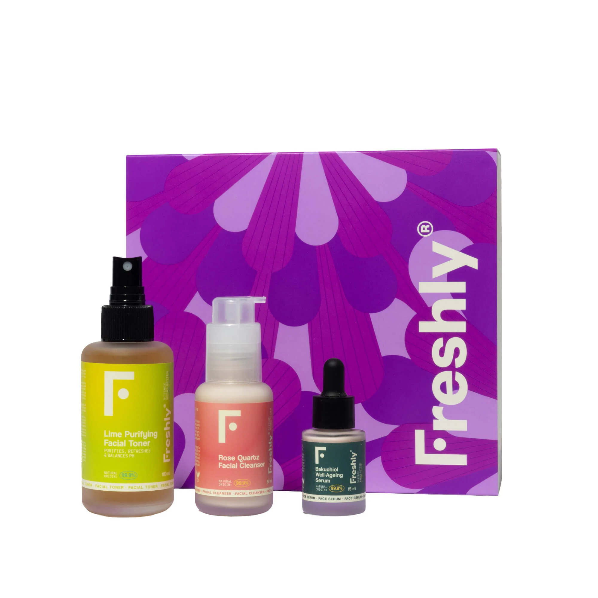 Viso Cofanetto Anti-Ageing Routine - Cofanetto Antirughe, Gel viso antirughe, Tonico viso, Siero viso antirughe