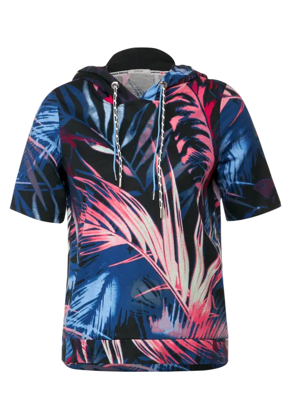 CECIL Blätterprint Hoodie Shirt