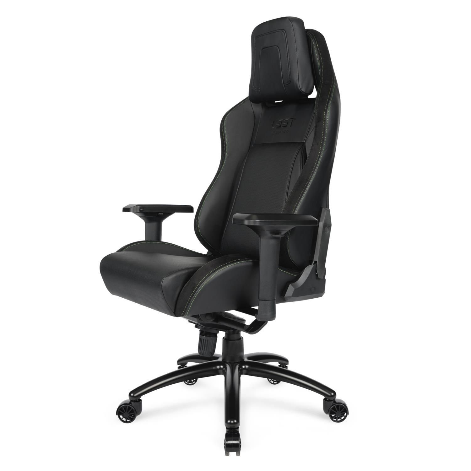 L33T Gaming-Stuhl E-Sport Pro Comfort Gaming Bürostuhl Racing Stuhl (kein Set), neigbar, höhenverstellbar, belastbar bis 145kg