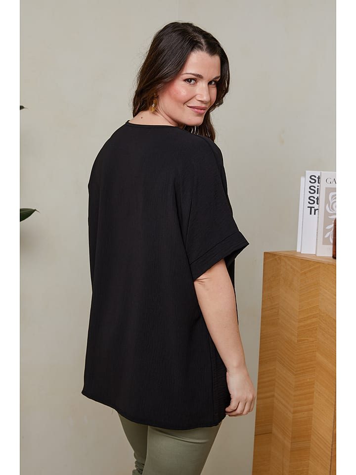 Curvy Lady Bluse in Schwarz günstig kaufen