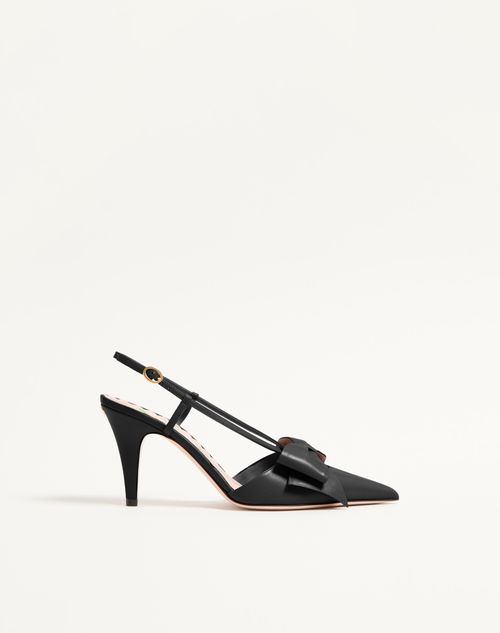 Sapatos de salto Bowow Slingback em couro de cabra de 85 mm