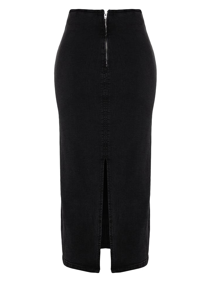 trendyol Jeansrock in Schwarz günstig kaufen