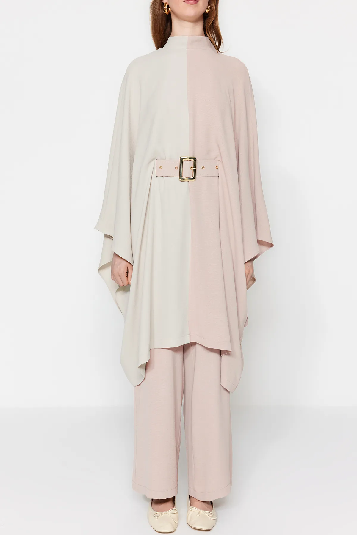 Trendyol Modest  Zweiteiler - Beige - Relaxed Fit