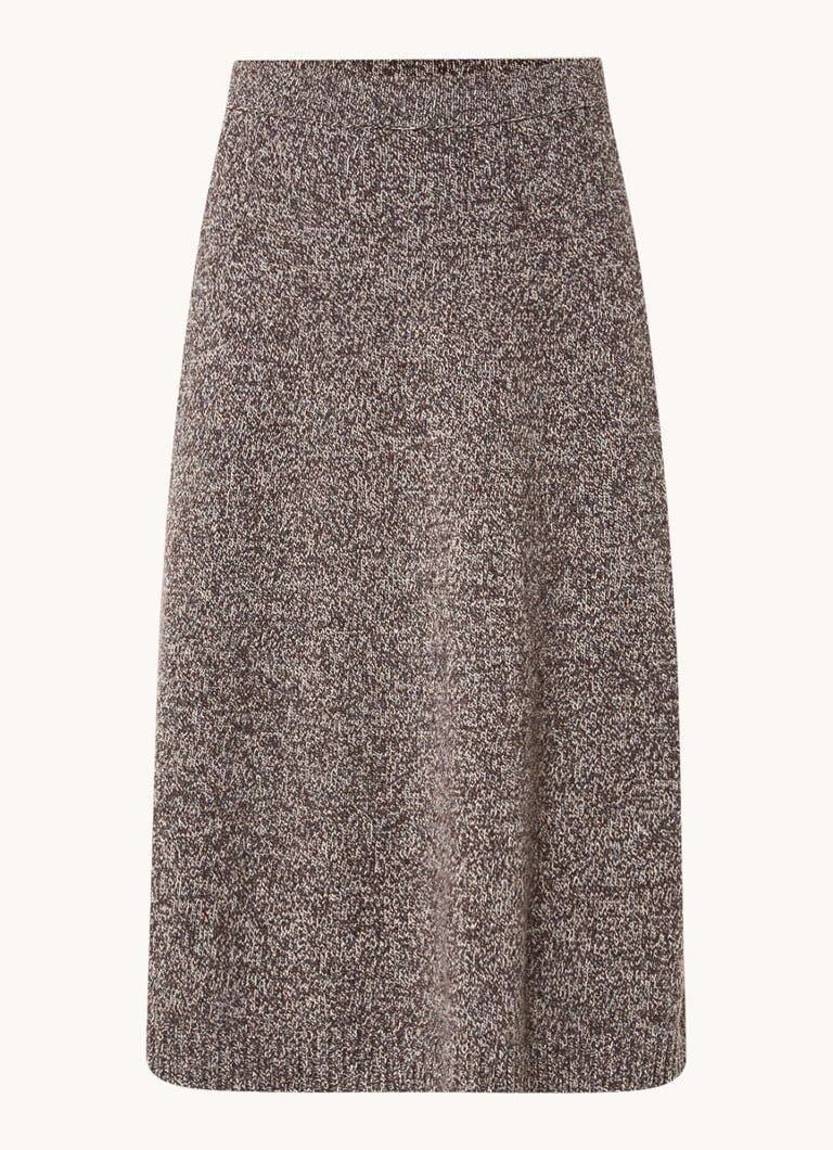 MaxMara Piega -hieno neulottu midi-hame meleeratulla villalla