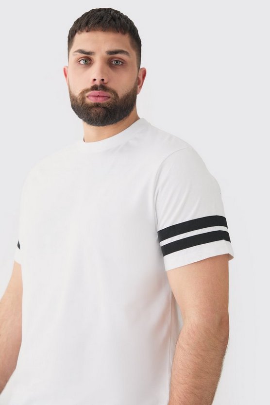 Plus T-Shirt mit Kontrast-Einsatz