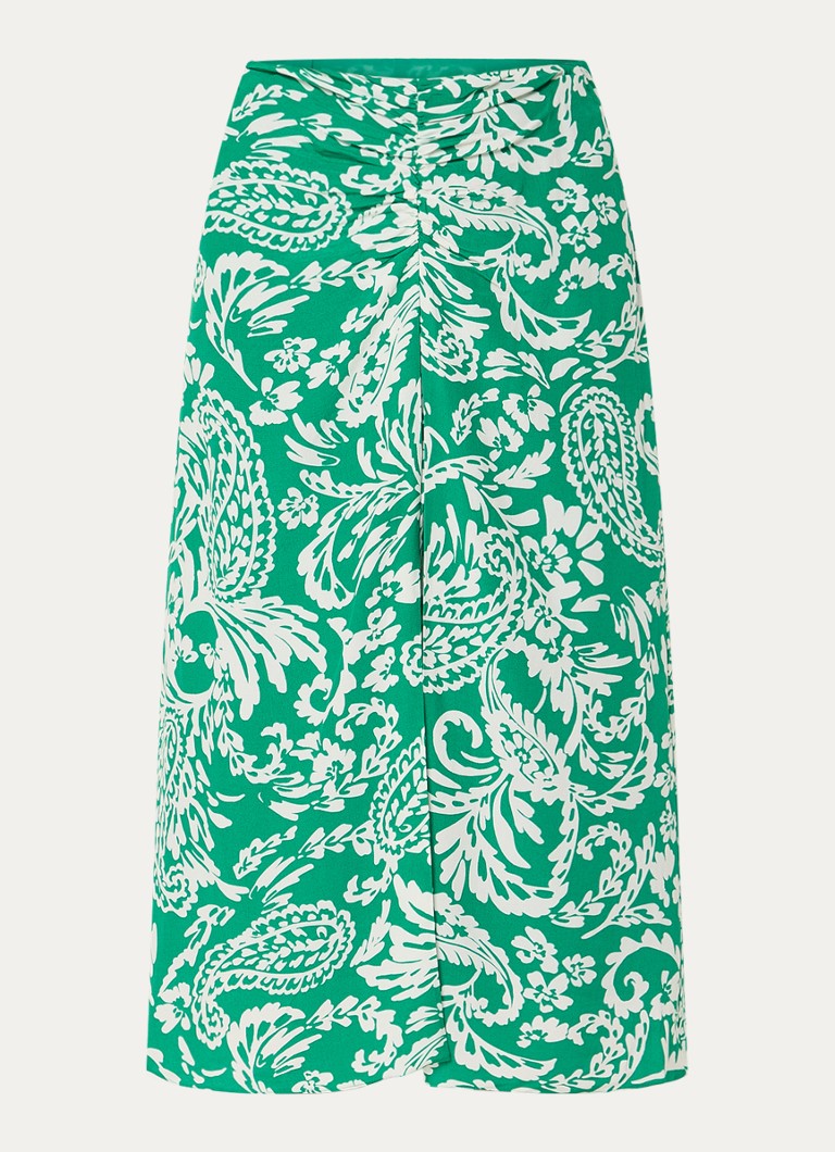 Hobbs Cassidy Midirock mit hohem Bund und Print