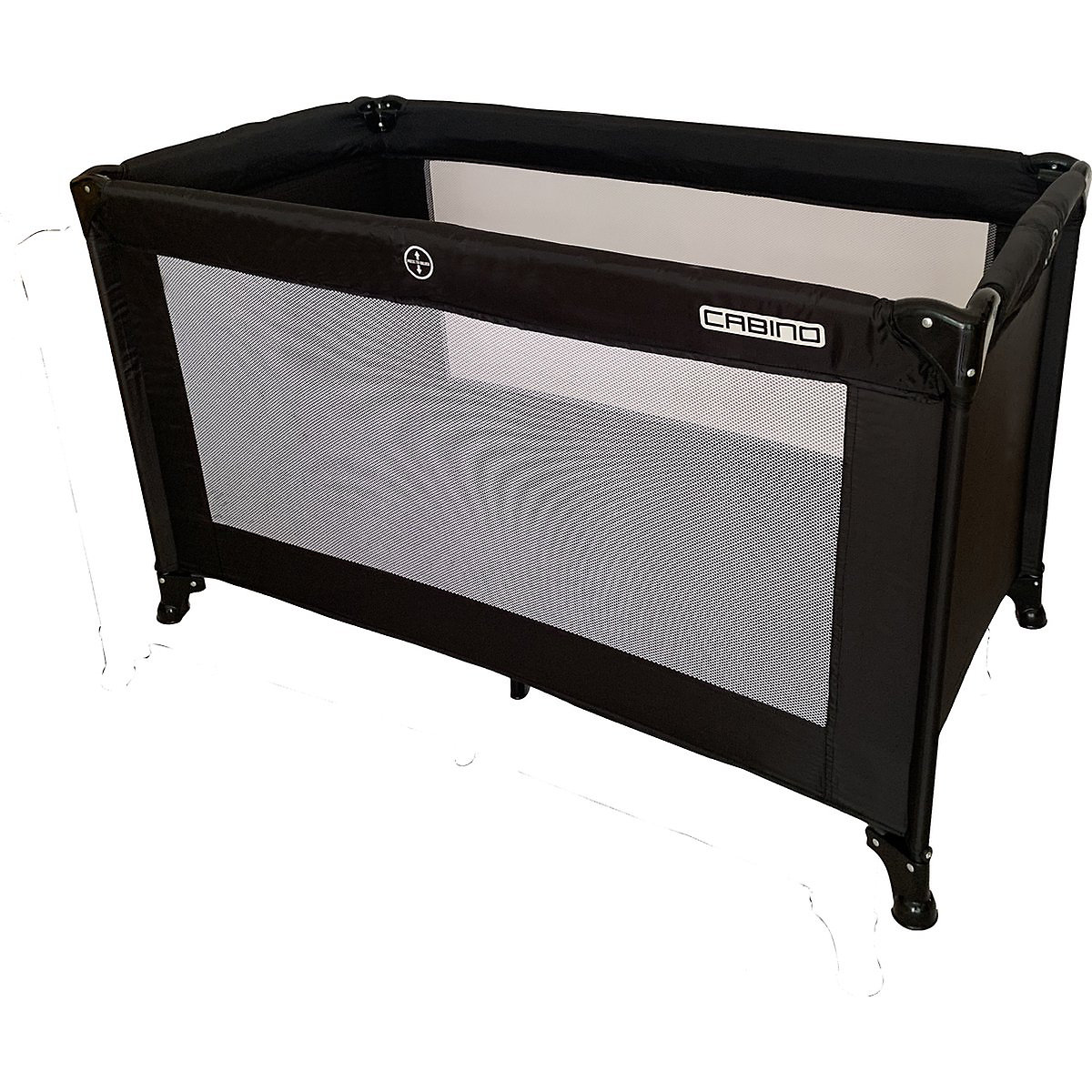 Babybett Campingbett Reisebett  Campingbett / Reisebett Set inklusive bequemer Matratze 60x120cm Schwarz