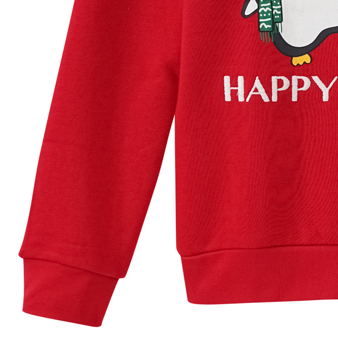 Mädchen Weihnachtssweatshirt mit Applikation rot