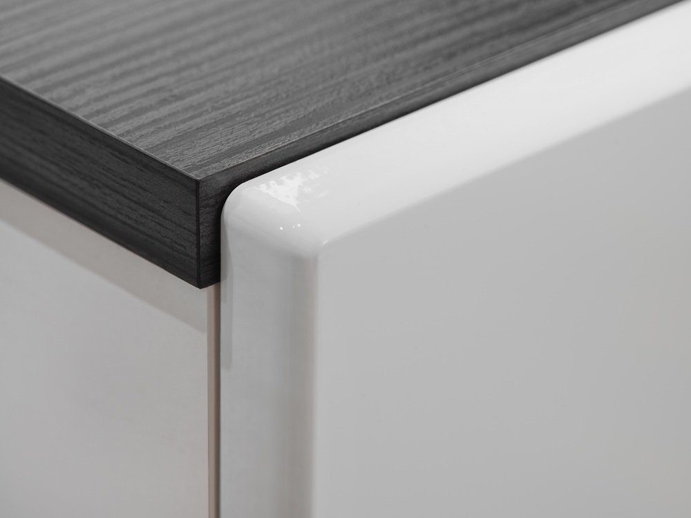 Stylefy Wohnwand Irvine, (Wohnmöbel, Wohnzimmer-Set, Set (4-St), bestehend aus 2xStandvitrine, 1xLowboard, 1xWandboard, inkl. LED-Beleuchtung, mit Glaseinsatz,variabel stellbar und hängbar, Hochglanzfronten