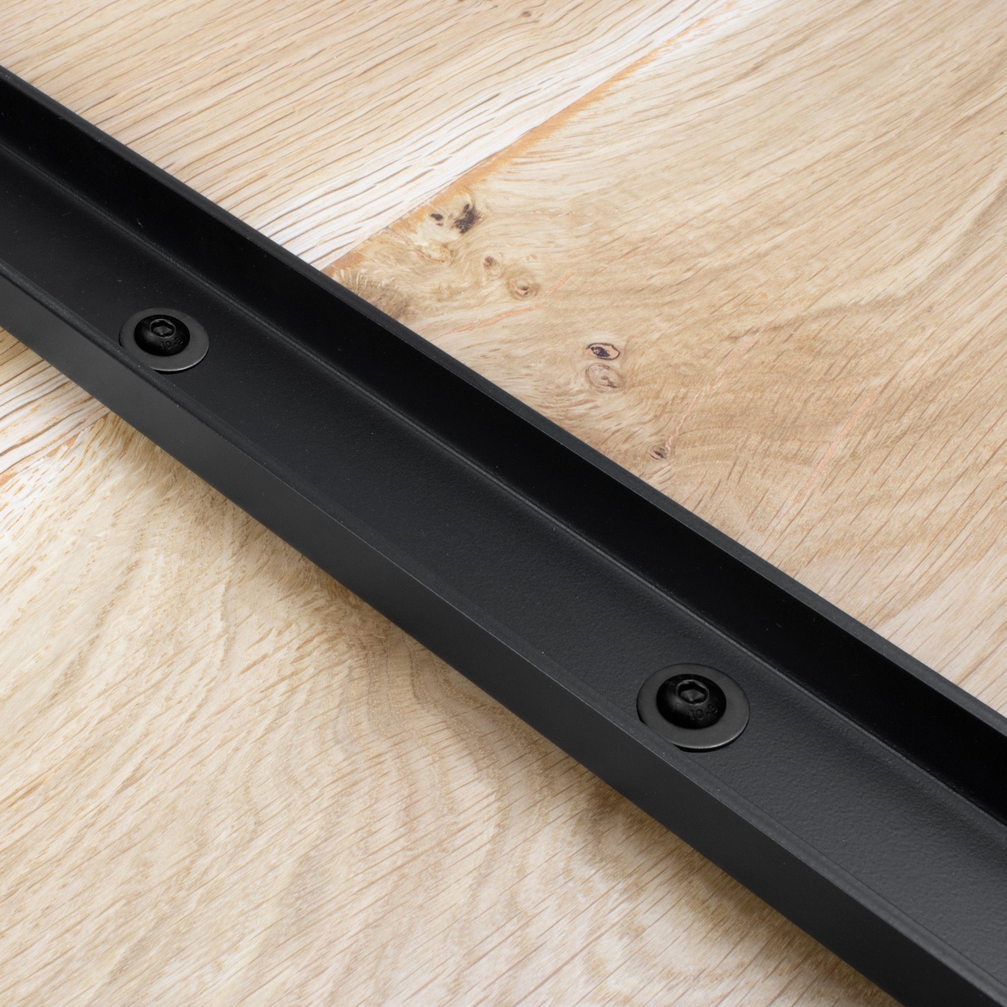 Natural Goods Berlin Möbelleiste Gratleiste U-FORM, (3er Set, 3-St), Unterbau, Versteifung, Verstrebung, Tischplatten, 60cm, Schwarz