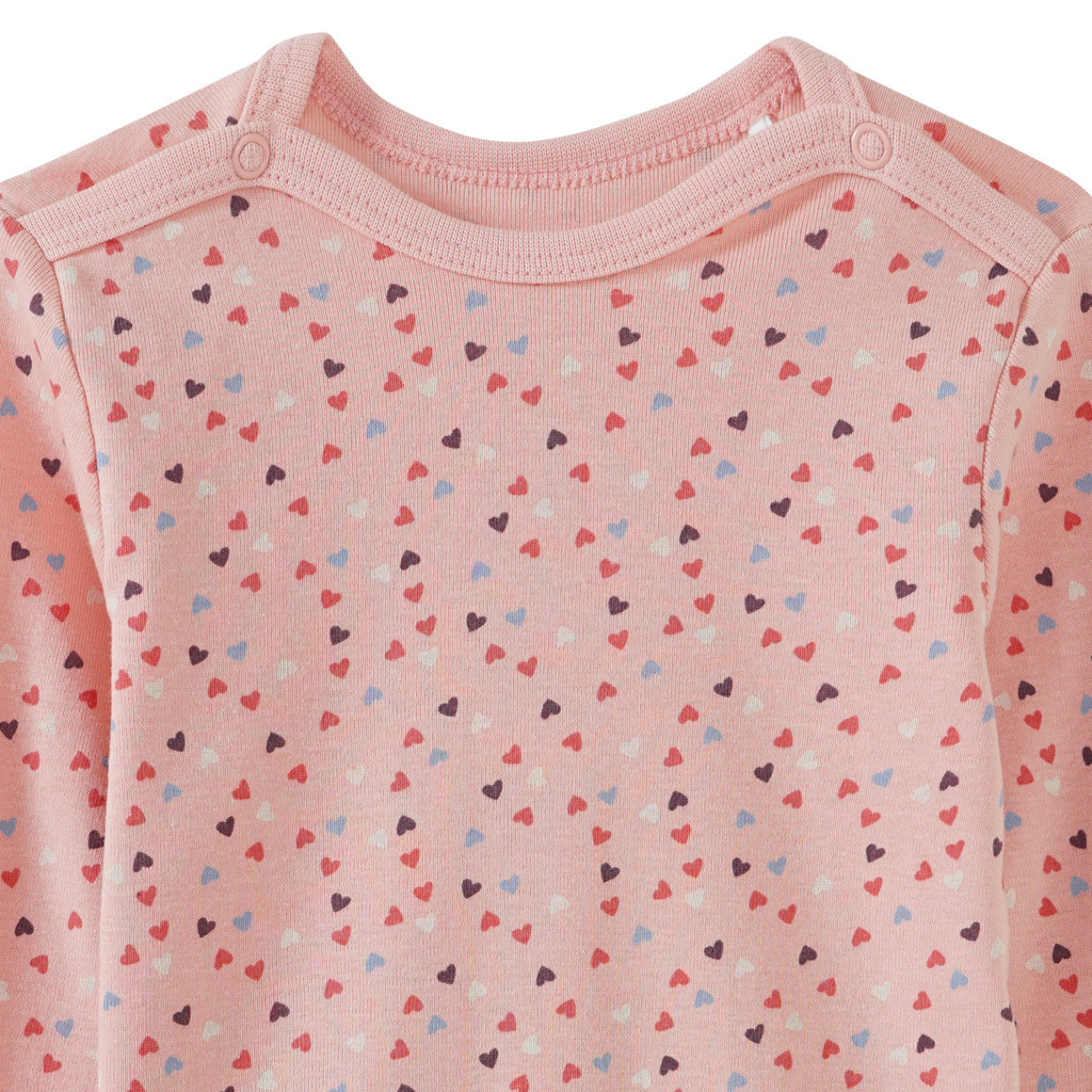 Baby Langarmbody mit Herzchen-Allover