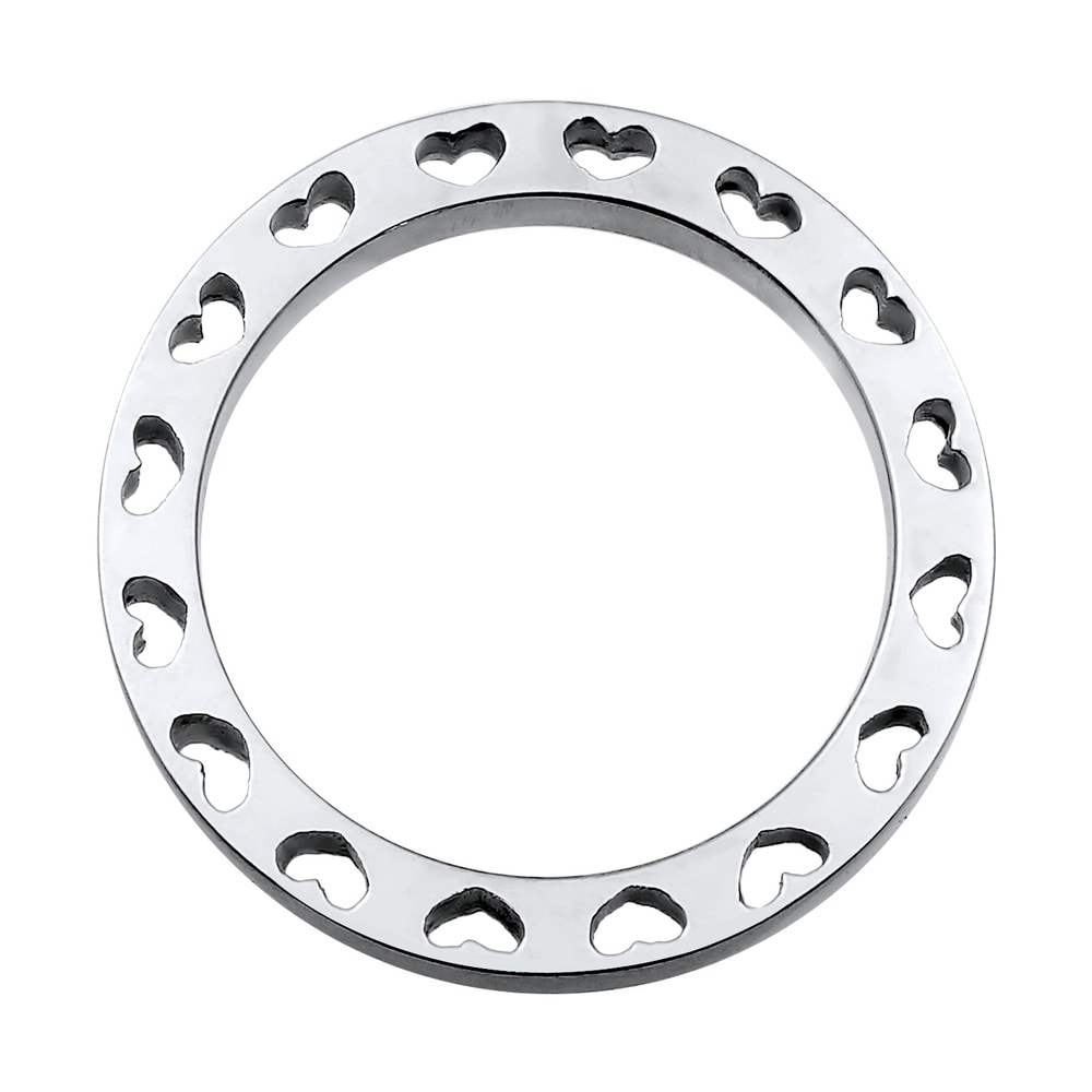 Elli Elli Bague Coeur Cut-Out Élégant Bague Femme - Argent (925/1000) Bague