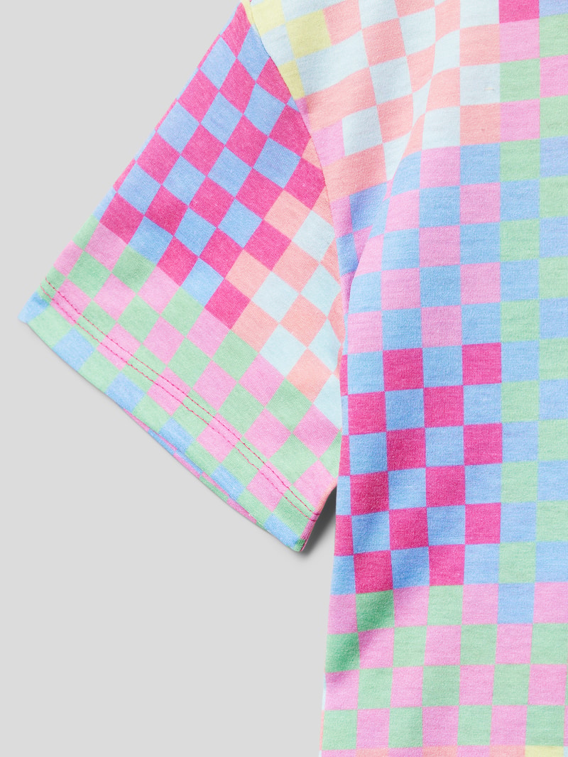 T-Shirt mit Allover-Muster in pink