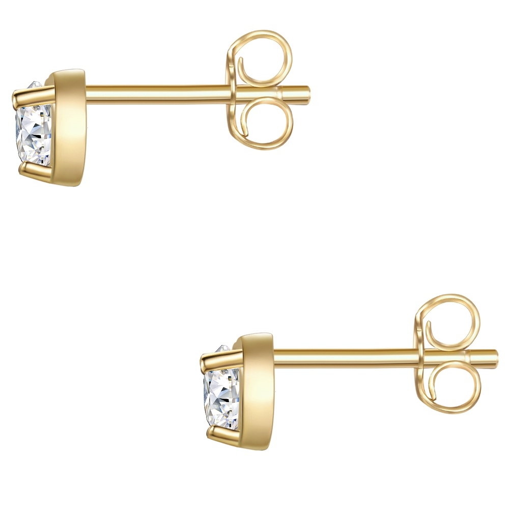 Glanzstücke München Puces d'oreilles en argent Coeur Argent sterling Topaze en Or jaune Boucles d'oreilles