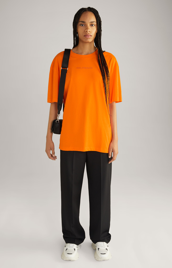 Unisex-Baumwoll-T-Shirt in Neonorange
