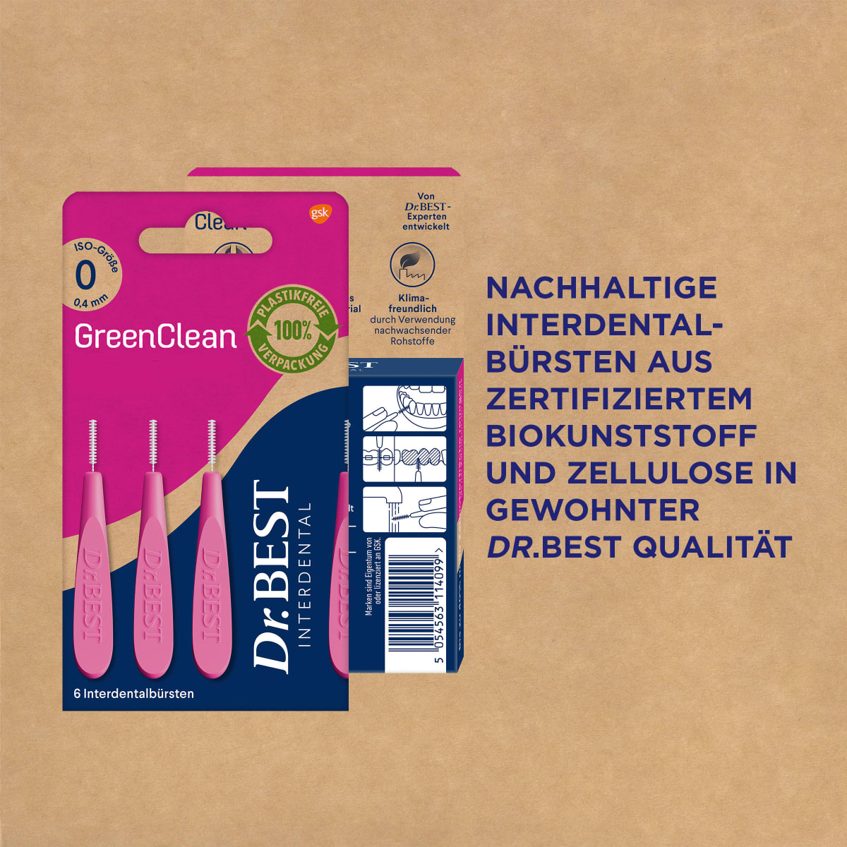 Interdentalbürsten GreenClean 0,4 mm ISO 0, 6 St