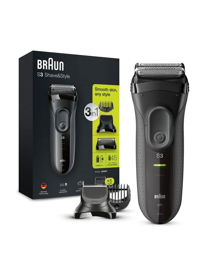 Braun Herrenrasierer Series 3 3000BT in Schwarz günstig kaufen onesize