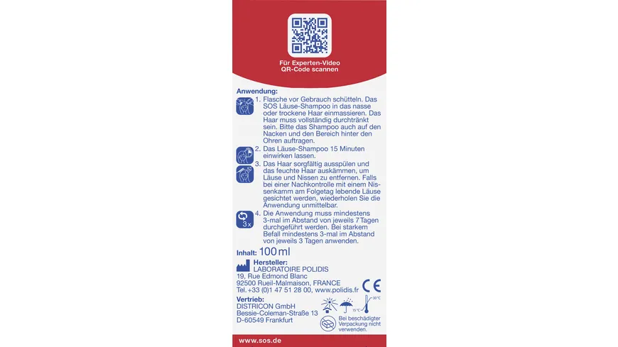 SOS Läuse Shampoo 100 ml